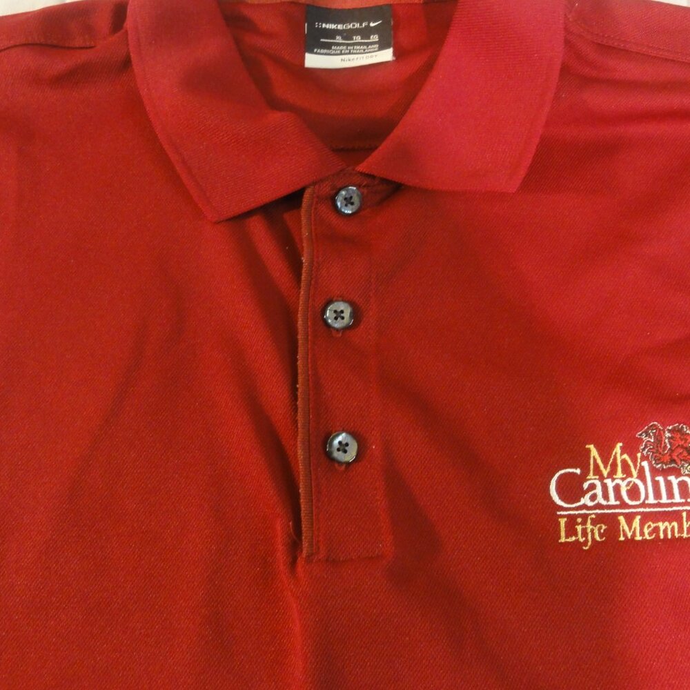 Nike Golf Shirt My Carolina Mens XL Maroon 3 Button Polo‎ - Picture 6 of 11